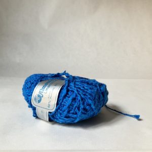 pelote en coton et lin bleu roi