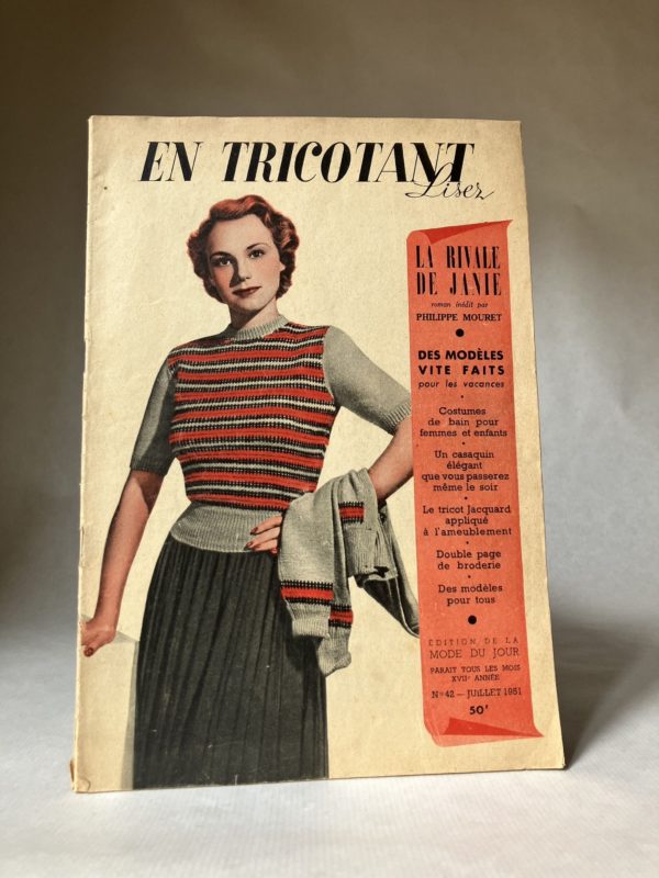 revue féminine ancienne En tricotant lisez