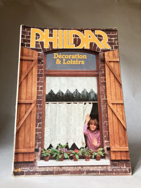 magazine Phildar de modèles de tricot vintage pour la décoration et les loisirs