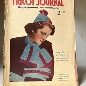 revue vintage tricot journal, années 30, modèles de tricot