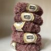 lot de pelotes de laine bouclette vieux rose